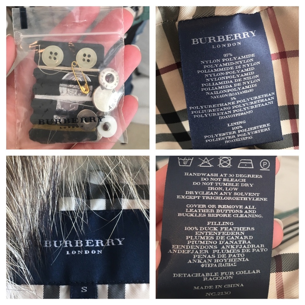 Burberry S Puffer Vest Down Jacket Fur Nova Check - Picture 5 of 8